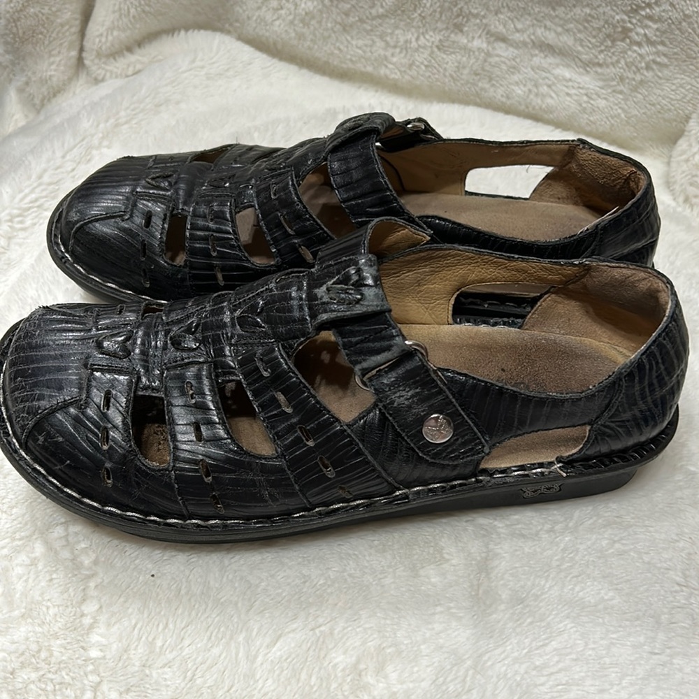 Alegría Pesca. Women’s shoes 40. Us size 9. Black leather.